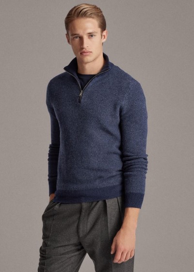 Sueter Ralph Lauren Hombre Azul Marino - Cashmere Quarter-Zip - EMPJR1940